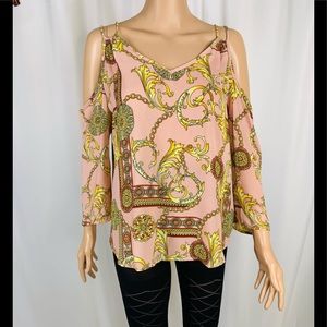 Chocolate Cold Shoulder Top